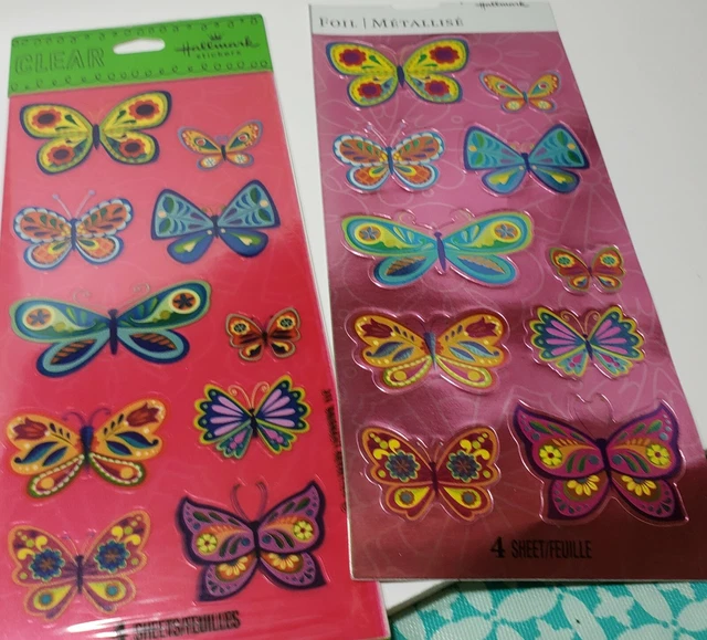 Pegatinas de álbum de recortes, palos de recompensa, mariposas artesanales para niños en edad preescolar