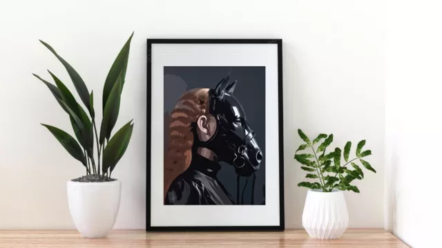 A4 Latex Kink Horse Play Bondage  Music Film Art Retro Poster  Culture Print