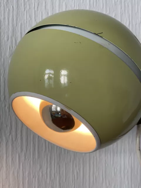 70er Jahre / Vintage / DDR / Space Design Kugel Leuchte Tischlampe grün