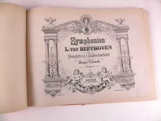 Ancienne Notes pour Piano Beethoven Symphonies Bande 1 Édition Peters Lin Geb 2