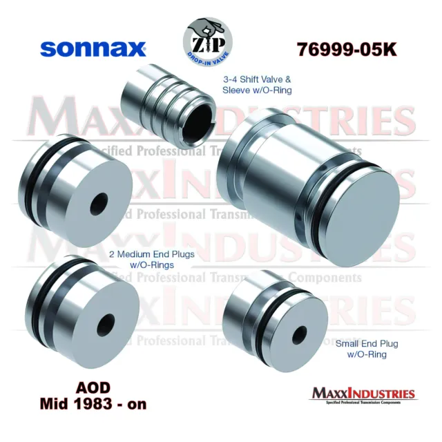 Sonnax 76999-05K Transmission End Plug Kit, Governor Circuit (Mid 1983-Up) AOD