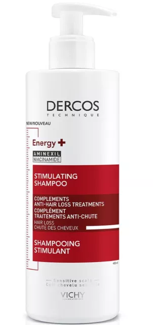 Vichy Dercos Energy+ Anti-Hair Loss Shampoo 400ml-AMINEXIL+NIACINAMIDE+VIT E