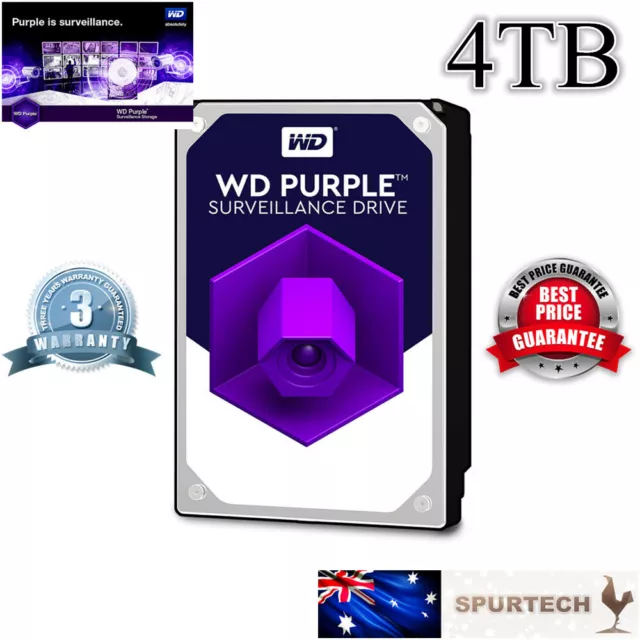 Western Digital WD Purple 3.5" 4TB Surveillance Internal Hard Drive OEM