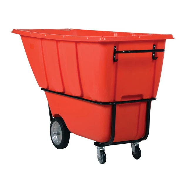 Vestil, 1 CU YD HD Tilt Truck 2.1K Red, Capacity 2100 lb, Color Red, Model#