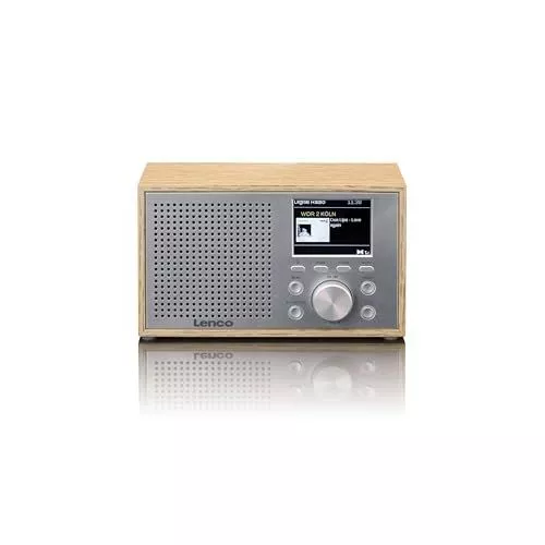 Lenco DAR-017WD Radio DAB compacte avec Bluetooth 5.0 Radios portables en bois