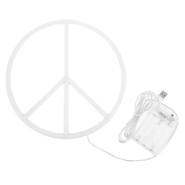 HOME SIGN WALL Decor Neon Signs for LED Strip Light Peace Symbol Lights