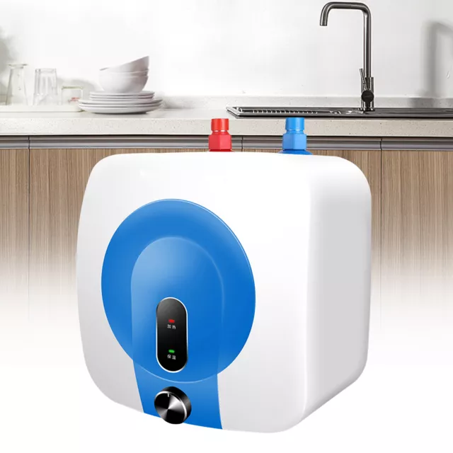 8 L Electric Tanked Water Heater Instant Hot Water Warmer 75℃ Max Upper Outlet