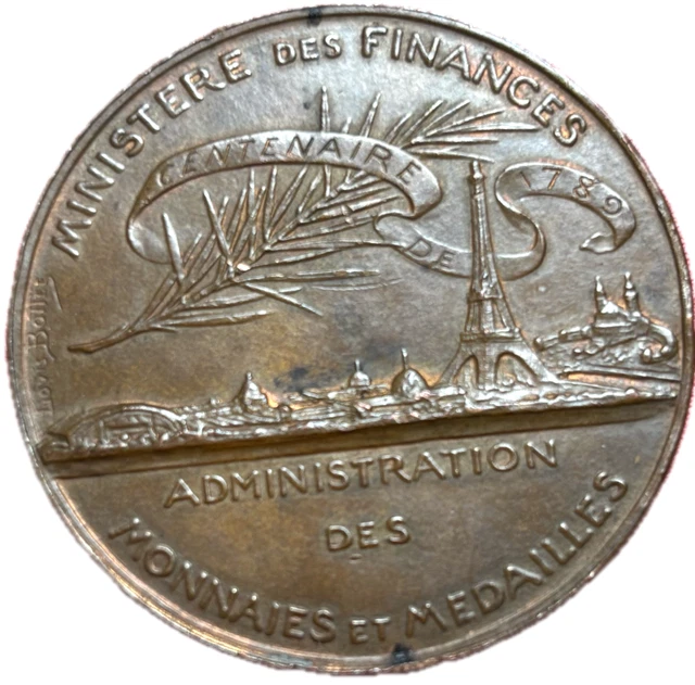Franz. Medaille Centenaire de 1789 / Exp. Universelle/1889 (Gebraucht