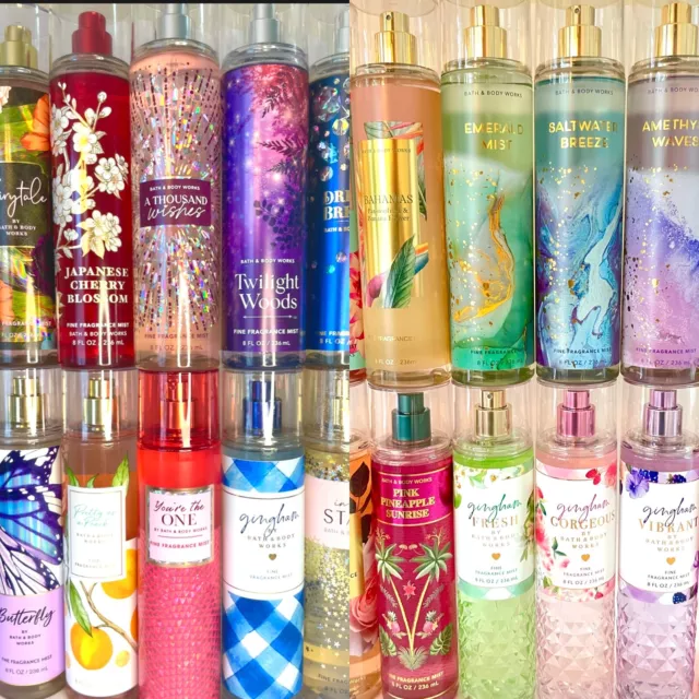 Bath & Body Works Fine Fragrance Mist Spray 8 oz each  [ You Pick Your Scent ]