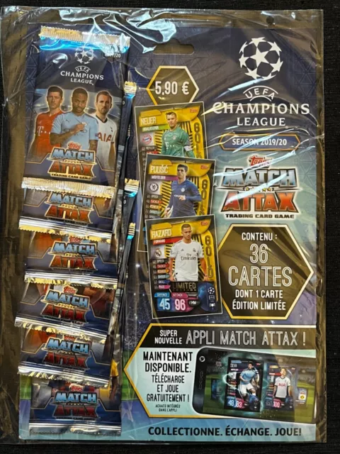 Topps Blister 6 Pochettes Packets Match Attax Champions League 2019/20+ Limited