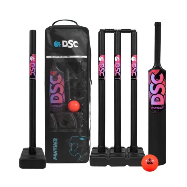 DSC Panther Plastic Cricket Set, Size-6 (12-15 Yrs) bat Stumps Base Bails Ball