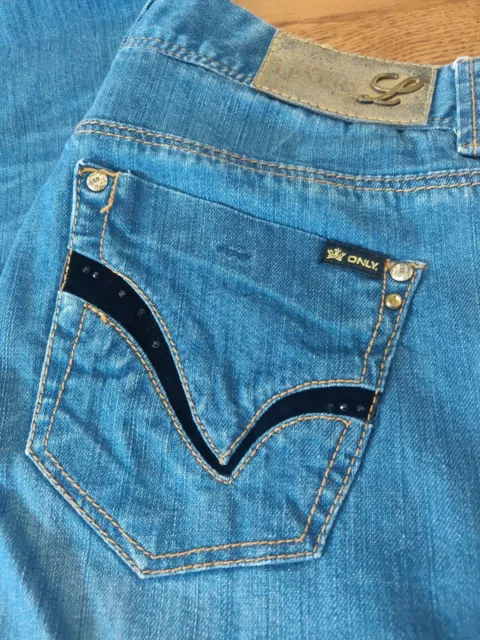 Luxury Only Jeans women's jeans size 28M straight leg light wash low rise EUC