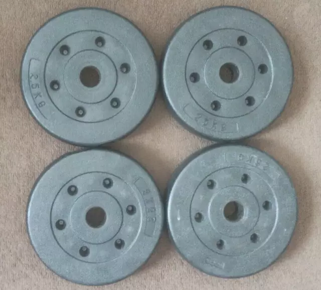 Weight Plates 2.5KG 5KG 10KG Vinyl & YORK Cast 1" Standard Dumbbell/OPTI Z Bar