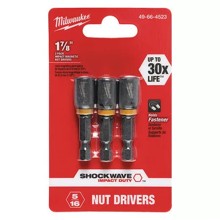 Milwaukee 49-66-4523 Shockwave 1-7/8" Mag Nutdriver 5/16"