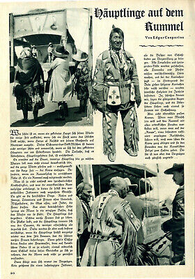 Edgar Casparius Kanada Indianer-Häuptlinge auf dem Rummelplatz Presse-Text 1932