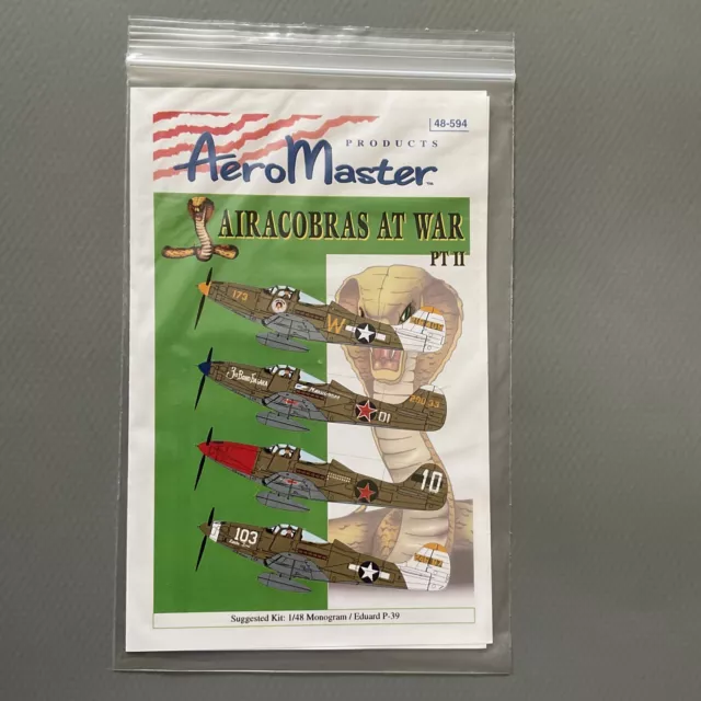 Aero Master Products #48-594 Airacobras At War Pt Ii, 1:48, New