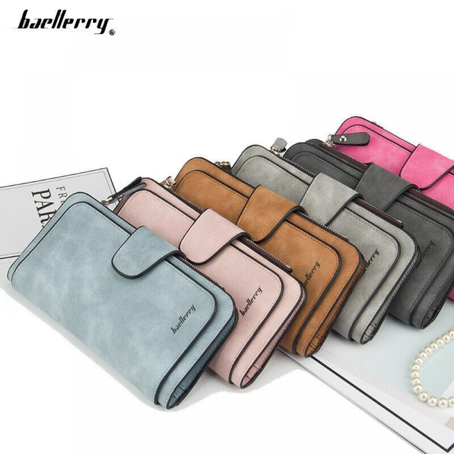 Leather Women Wallets Coin Pocket Hasp Card Holder Money Bags Phone Wallet Purse