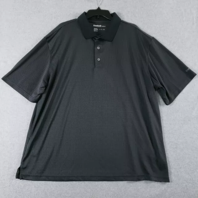 Reebok Golf Polo Shirt Men's Size 2XL Blue/Gray Short Sleeve Polo Shirt XXL