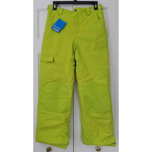 Columbia Youth Bugaboo II Pants Omni-Tech Lime Green Large NWT $75