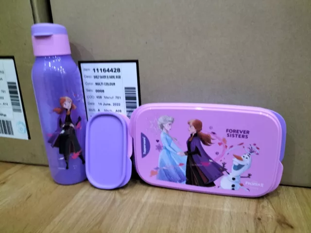 Tupperware Disney Frozen Collectable Set/ Foodie Buddy Outer & Inner Container