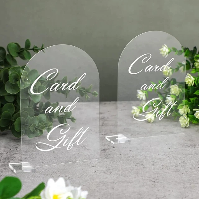 Letrero de mesa de banquete de acrílico transparente de acrílico hágalo usted mismo boda fiesta banquete de boda de 5 piezas