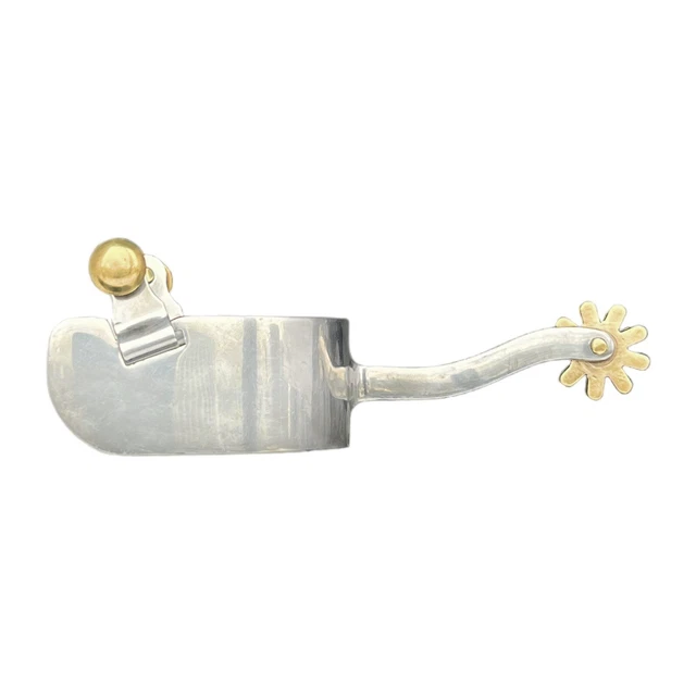 Tough-1 Western Equitation Gooseneck Rowel Spurs Stainless Steel Adult