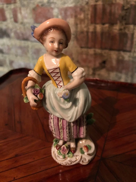Figurines / personnages (la paire) en porcelaine de Sitzendorf (Allemagne Est) 1 4