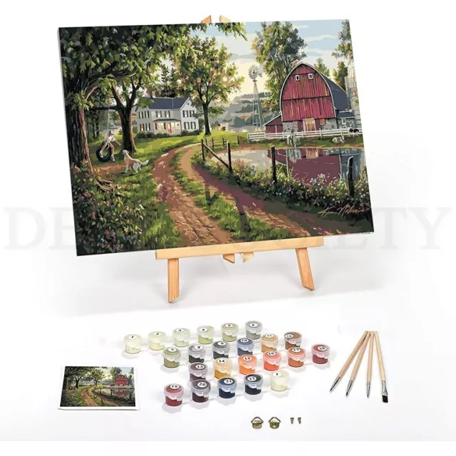 DIY Paint by Numbers Kit for Kids Adults Beginner Acrylic Oil Painting On  Canvas