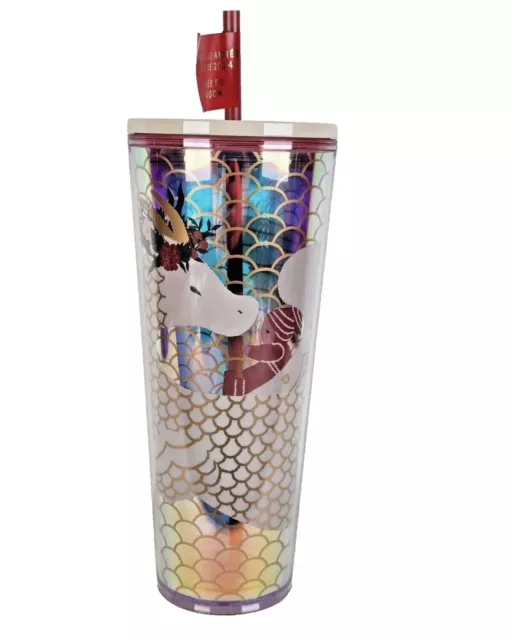 STARBUCKS LUNAR NEW Year 2024 Year of the Dragon Tumbler Cold Cup 24 oz