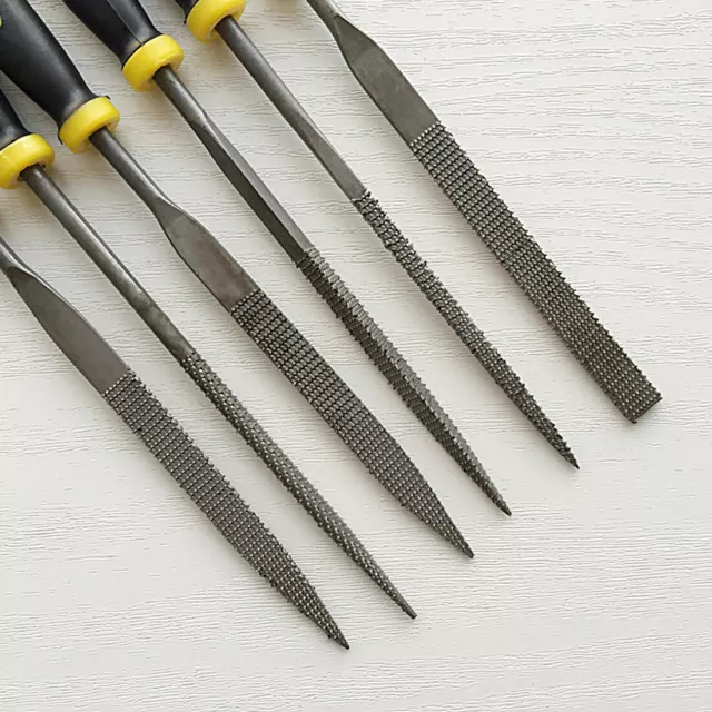 6Pcs Mini Metal File Wood Grind Hand Tools Rasp Diamond Needle Wood Chisel Set