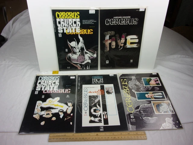Cerebus 46 90 Church & State 10 5 High Society comic book lot 1980s VF/NM