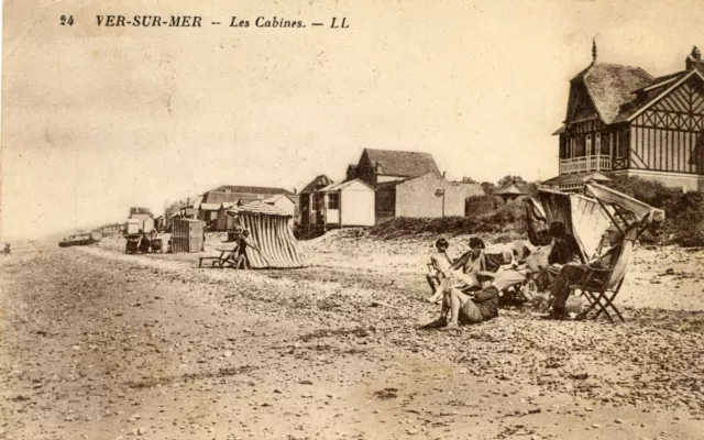 *25207 cpa Ver sur Mer - cabins