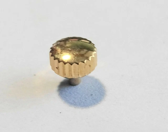 Couronne De Remontoir Plaquée Or Pour Montre - Pièce D'horlogerie Neuve, Sans Marque
