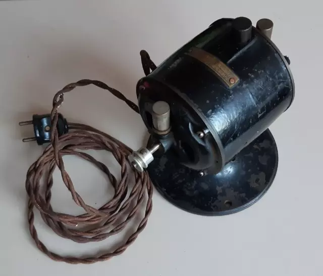 Motor für Drehbank original altes Uhrmacherwerkzeug läuft original Stecker Kabel