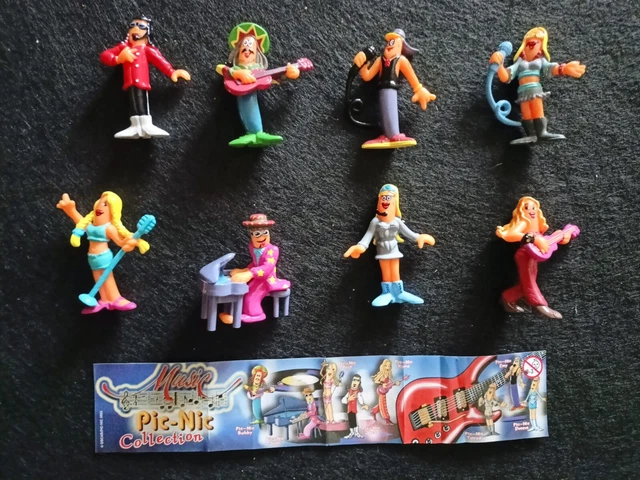Sorpresine EXTRA KINDER - marca PIC NIC serie MUSIC- set completo con cartina