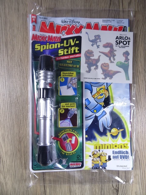  Micky Maus Heft  47/2015 mit Beilage Spion-UV-Stift wie neu OVP(8775)