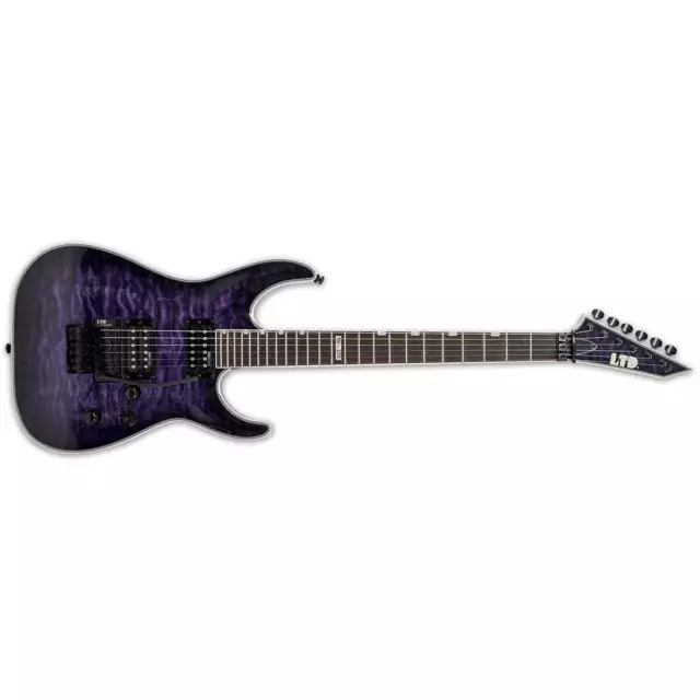 ESP LTD MH-230 QM FR Electric Guitar Quilted Maple See Thru Purple Sunburst w/ F