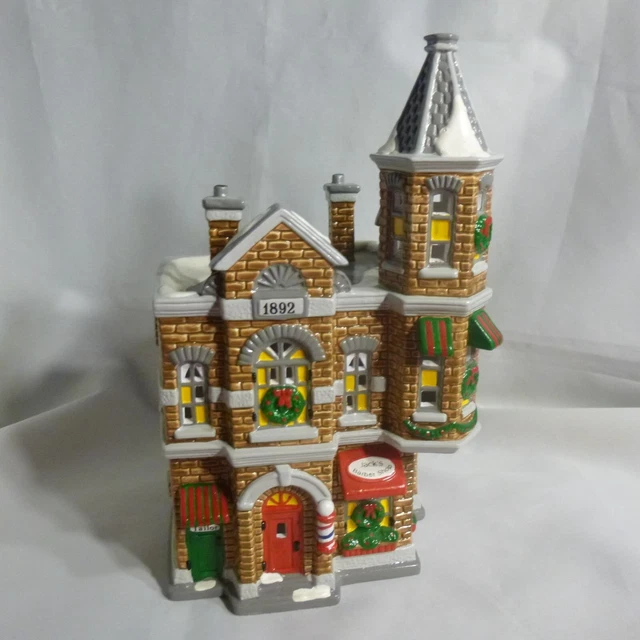 Dept 56 - Snow Village, Lighted "JACK'S CORNER BARBER SHOP" 1991, 5406-2 - MINT
