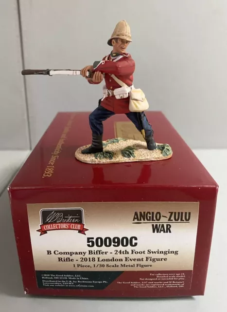 BRITAINS ZULU WARS 50090C BRITISH 24th FOOT SWINGING RIFLE FIGURE