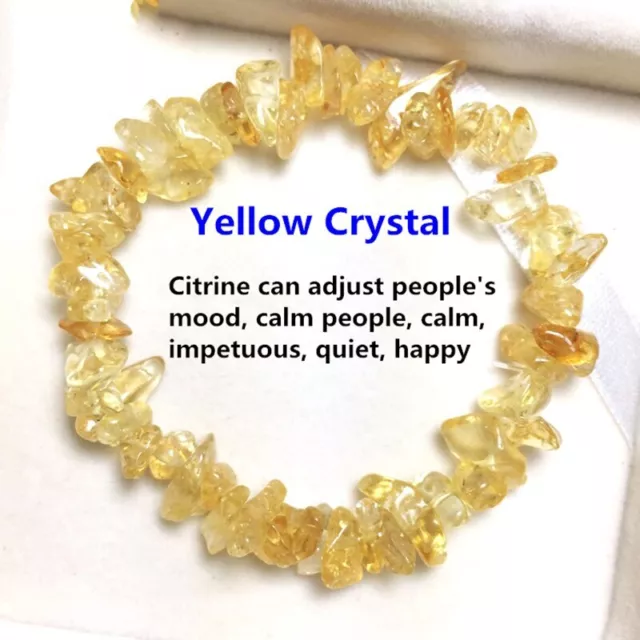 Bracelet Cristal jaune en pierre naturelle Lithothérapie