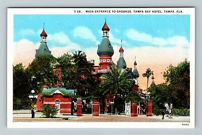 Tampa FL-Florida, Tampa Bay Hotel Grand Entrance, Advertising, Vintage Postcard