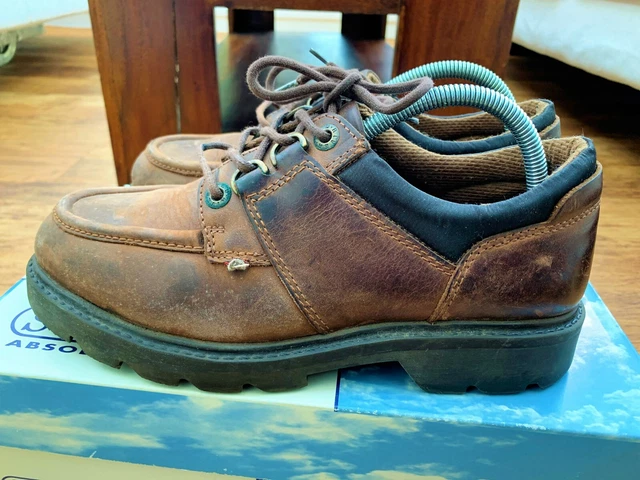 RED RIVER MENS Brown Leather Nubuck Lace up Heavy shoes size UK 7