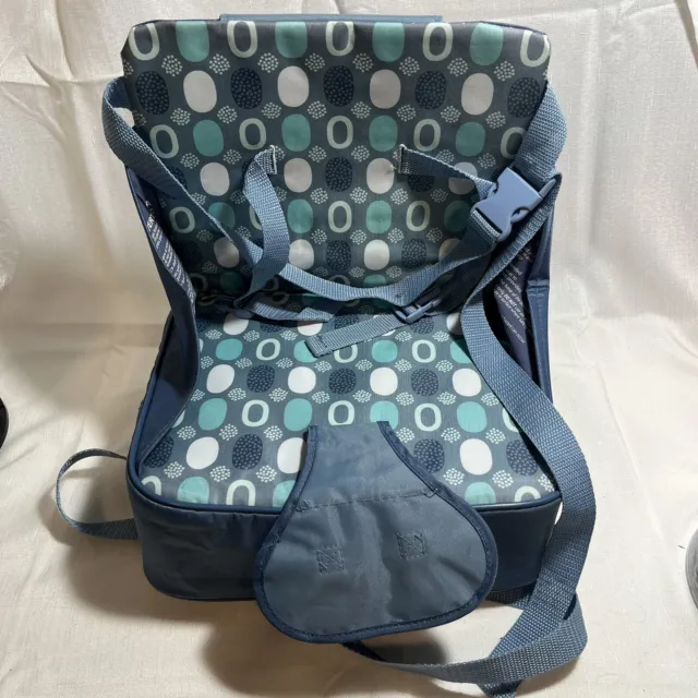 Nuby Easy Go Safety Lightweight High Chair Booster Seat Great for Travel Blue