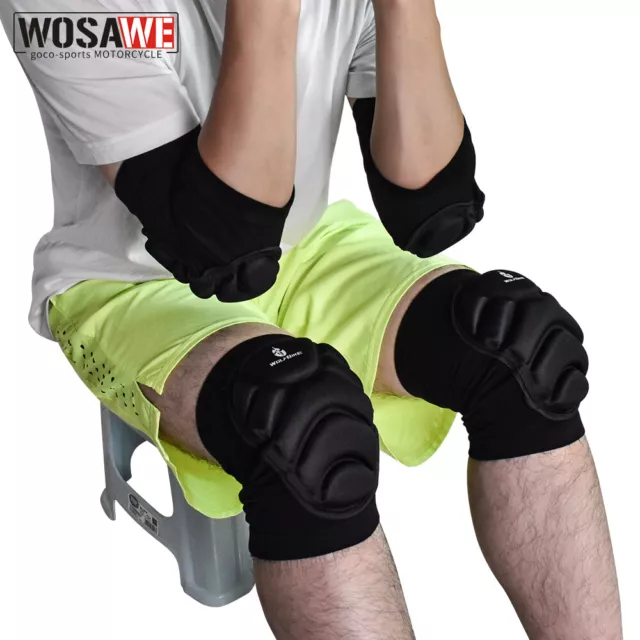 WOSAWE Sports Knee & Elbow Pads Set Cycling Bike Brace Protector Joint Support