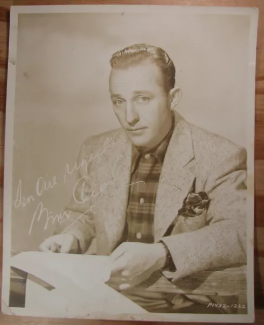 Vintage 1950's Signed 8" by 10" Sepia Photo of Bing Crosby