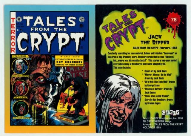 JACK THE RIPPER 1993 Tales From The Crypt 34 EC Comic Cover Card Jack Davis Art