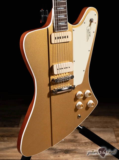 Kauer Banshee Acajou Guitare Avec / Lollar Agrafe & Wolfetone P-90s – Doré Haut 3