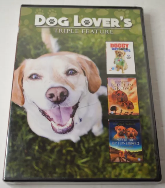 Dog Lover's Triple Feature Dvd New Sealed Doggy Day Care Where Red Fern Grows