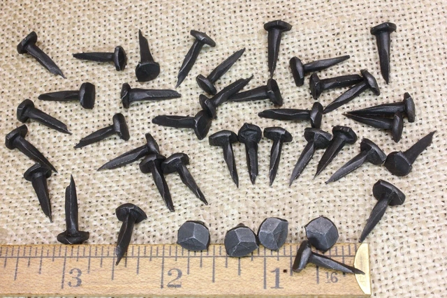 5/8" Rose head 40 nails square wrought iron vintage rustic Decorative historic