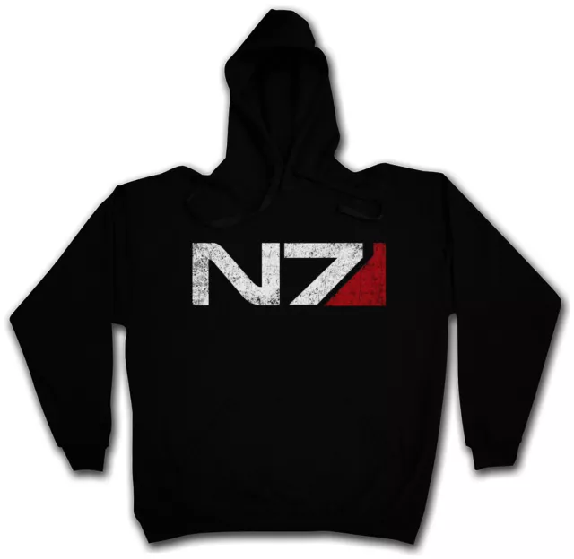 N7 NORMANDY LOGO HOODED SWEATSHIRT HOODIE - Commander Shephard Mass Cerberus PC